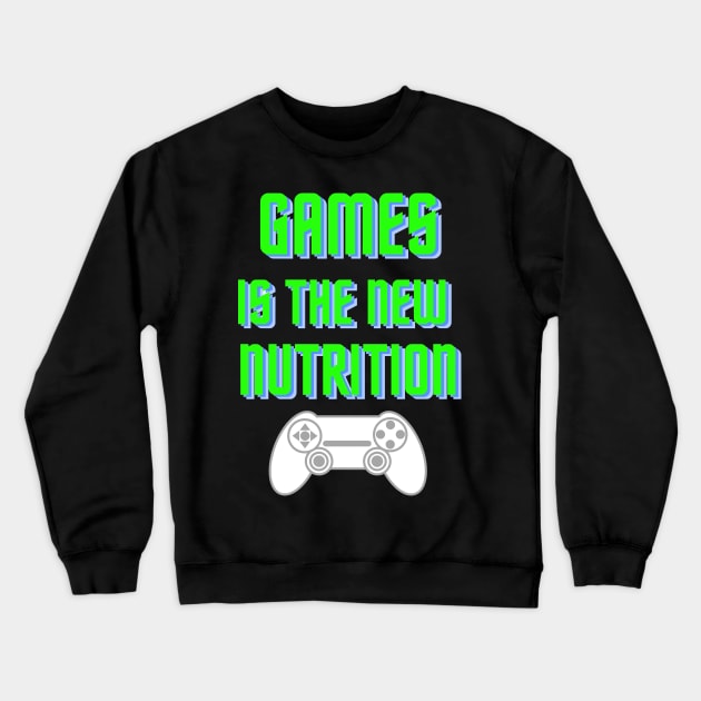 Gamer Nutrition Facts Crewneck Sweatshirt by ArtoCrafto